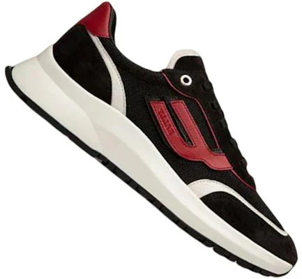 BALLY 网布和皮革运动鞋 '黑红' 6301546 Purchase BALLY 网布和皮革运动鞋 '黑红' 6301546