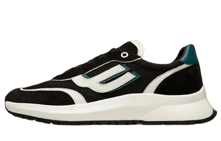 Buy 巴利 网面与皮革运动鞋 '黑白' 6302123