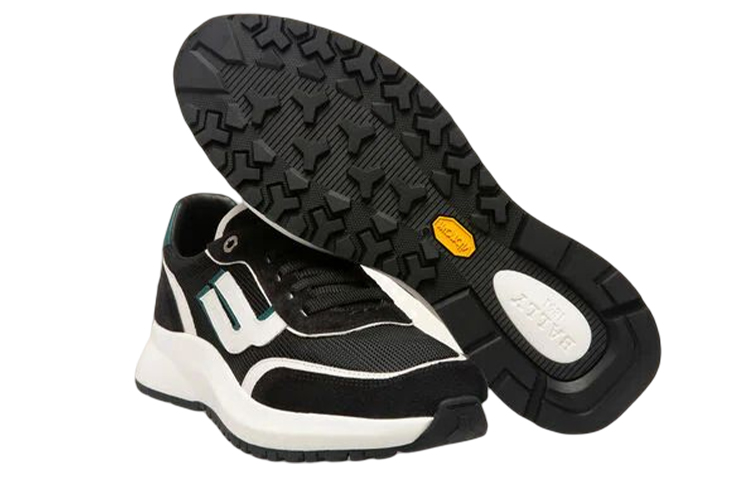 Purchase 巴利 网面与皮革运动鞋 '黑白' 6302123