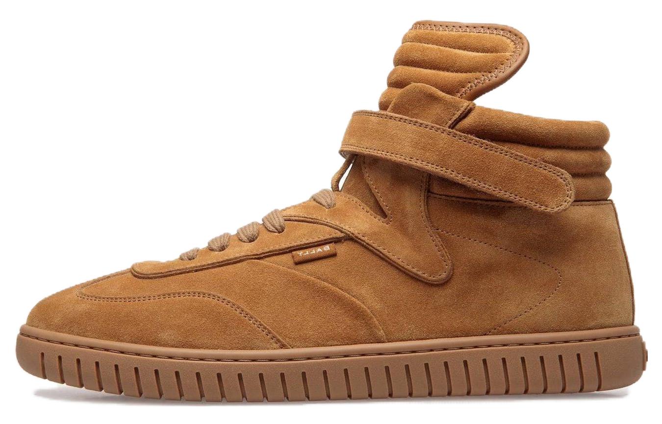 BALLY Parrel 'Brown Leather Velcro Mid-Top'