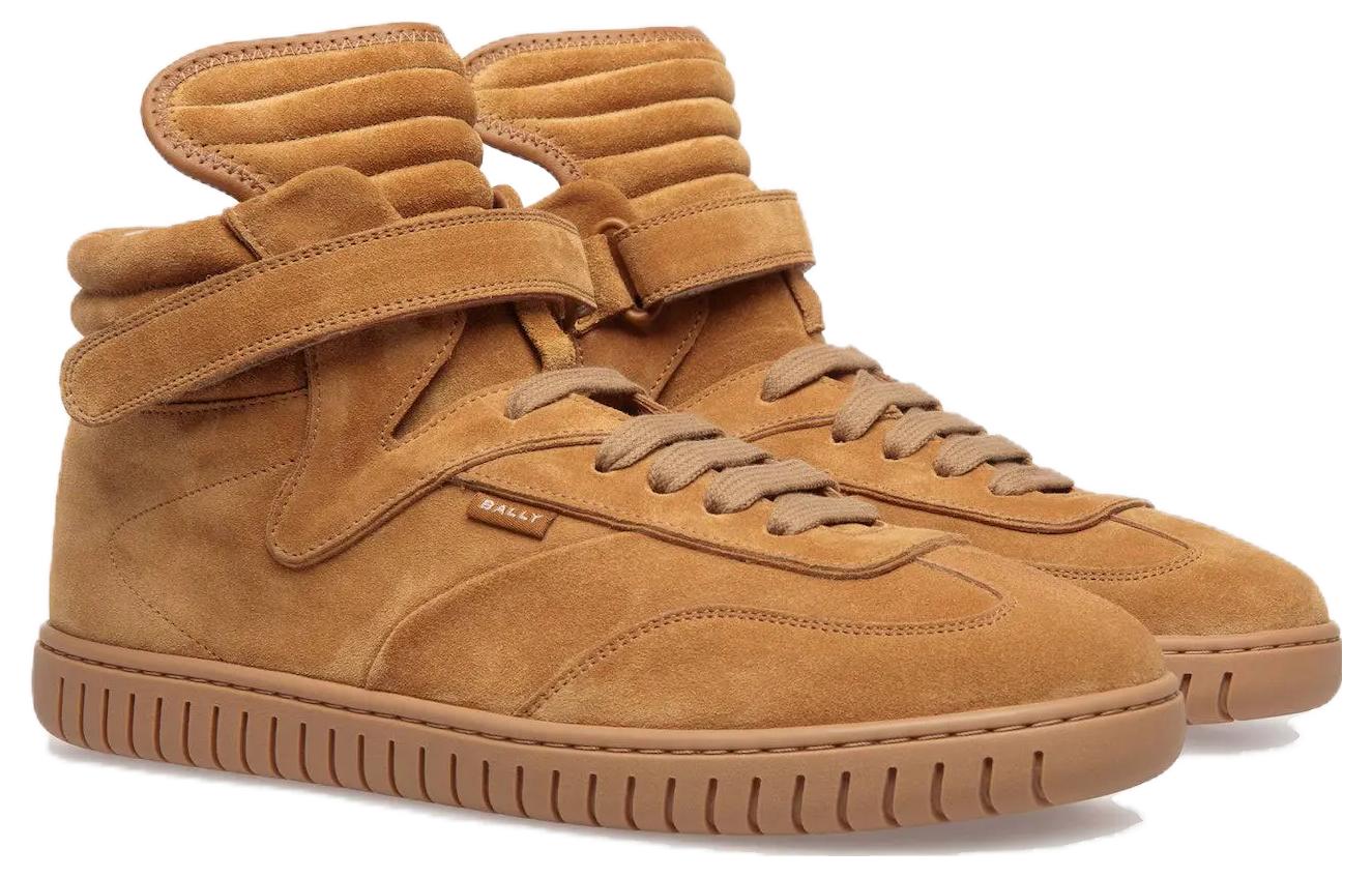 BALLY Parrel 'Brown Leather Velcro Mid-Top' 圖 3
