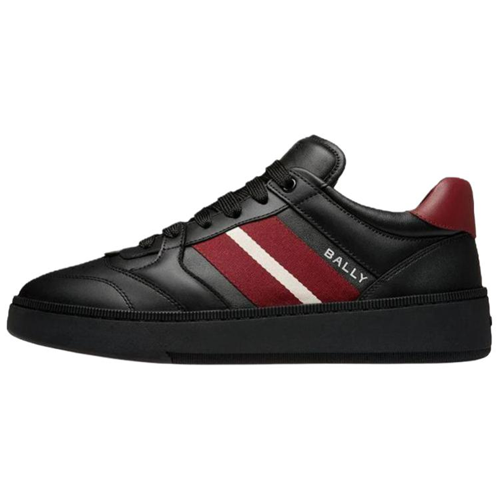BALLY Raise Black Leather Low-Top Sneakers for Men with Chunky Sole 6306538