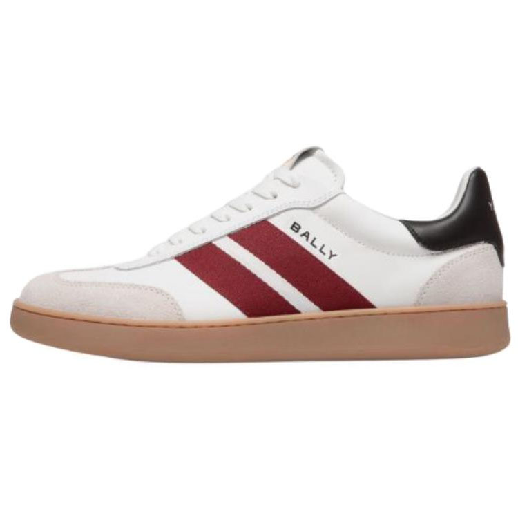 BALLY Retro Low-Top White Sneakers in Calf Leather for Men. 6312014