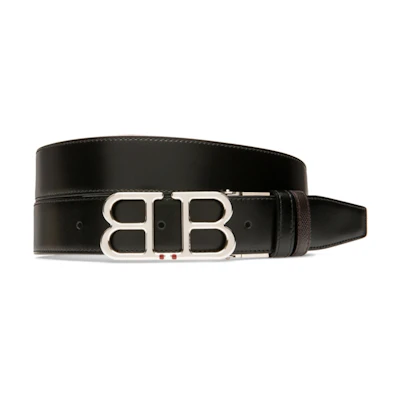 BALLY Reversible Leather Belt Black 3.5cm Wide. 6226670