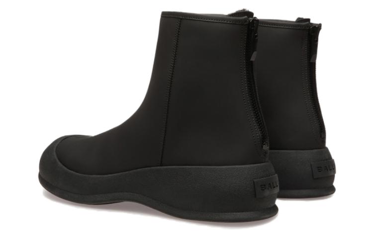 BALLY Round Toe Zip CMFT Versatile Short Snow Boots 'Black' 圖 3