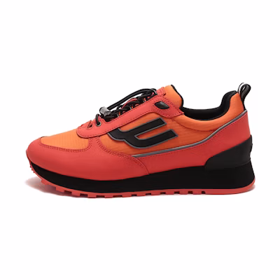 BALLY Rubber Coated Leather Fabric Sneakers 'Orange'