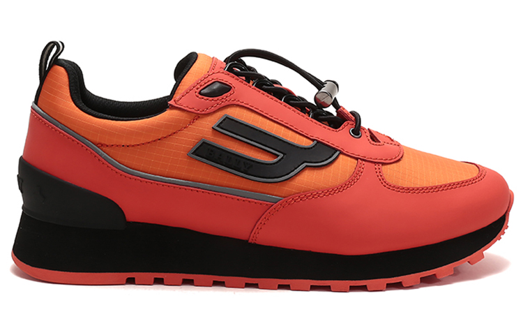 BALLY Rubber Coated Leather Fabric Sneakers 'Orange' 圖 2