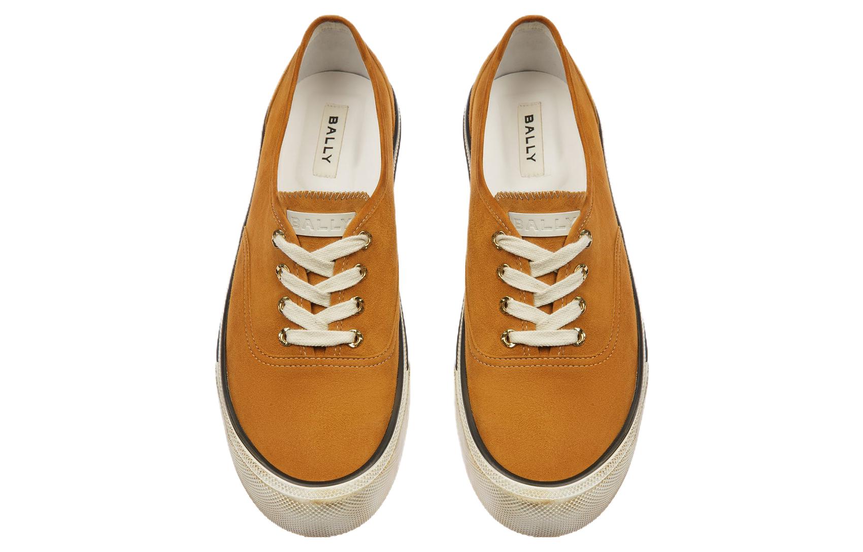 Lookbook BALLY巴利 Santa Ana 小牛皮 圓頭繫帶 低幫 板鞋 男款 沙漠棕色