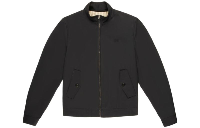 BALLY Solid Color Logo Embroidered Long-Sleeve Jacket - Blue 6239950