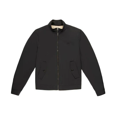BALLY Solid Color Logo Embroidered Long-Sleeve Jacket - Blue 6239950