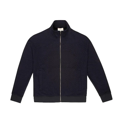 BALLY Solid Color Stand Collar Long Sleeve Jacket - Blue 6300785