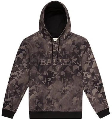 BALLY SS22 Black Graphic Print Drawstring Hoodie 6301371 Order BALLY SS22 Black Graphic Print Drawstring Hoodie 6301371