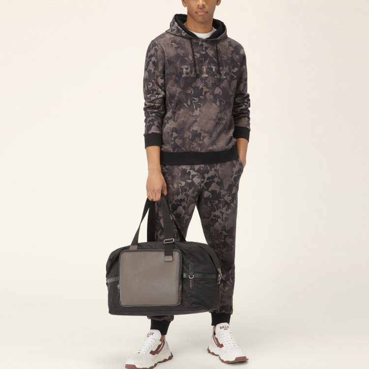 Lookbook BALLY SS22 Black Graphic Print Drawstring Hoodie 6301371