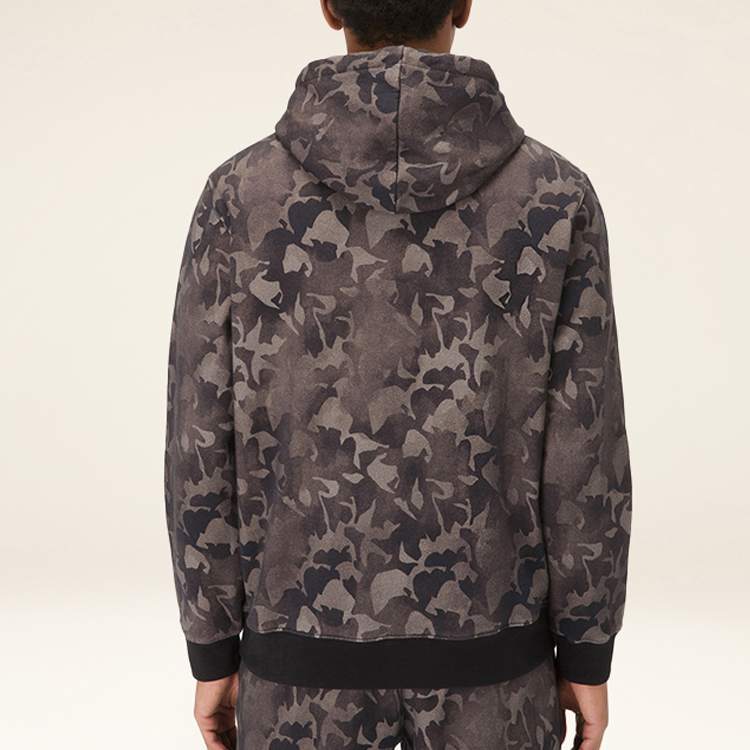 Shop BALLY SS22 Black Graphic Print Drawstring Hoodie 6301371