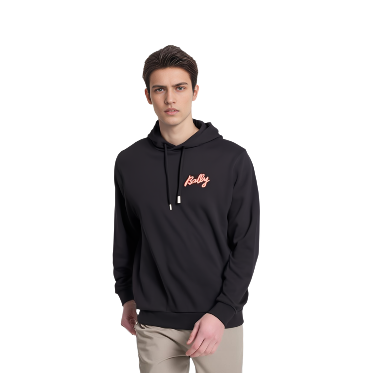 Lookbook 발리 SS23 블랙 로고 프린트 드로스트링 후디. 6303078