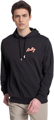 발리 SS23 블랙 로고 프린트 드로스트링 후디. 6303078 Lookbook 발리 SS23 블랙 로고 프린트 드로스트링 후디. 6303078