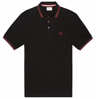 Order BALLY SS23 Polo Negro de Manga Corta con Detalle de Rayas. M5BA760F-7S372-F000
