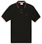 Order BALLY SS23 Baju Polo Lengan Pendek Jalur Hitam Bertrim. M5BA760F-7S372-F000