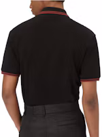 Shop BALLY SS23 Polo Negro de Manga Corta con Detalle de Rayas. M5BA760F-7S372-F000