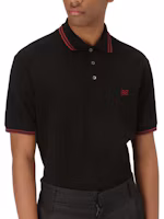 Purchase BALLY SS23 Polo Negro de Manga Corta con Detalle de Rayas. M5BA760F-7S372-F000