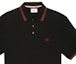 Details for BALLY SS23 Baju Polo Lengan Pendek Jalur Hitam Bertrim. M5BA760F-7S372-F000