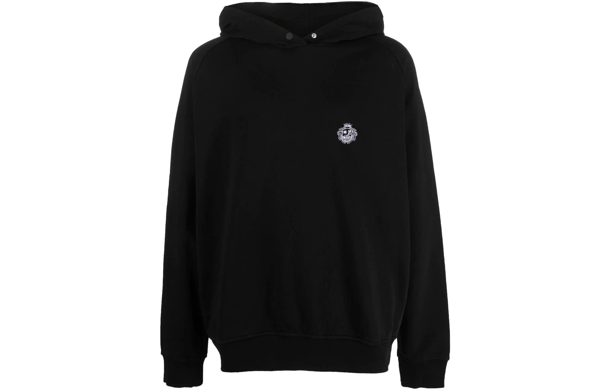 Lookbook 발리 SS23 그래픽 프린트 풀오버 후디 블랙. MCC00T-CO122U-901