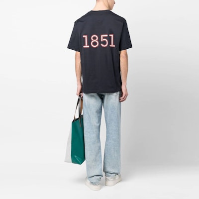 BALLY SS23 海軍藍印花短袖T恤 6302016 Purchase BALLY SS23 海軍藍印花短袖T恤 6302016