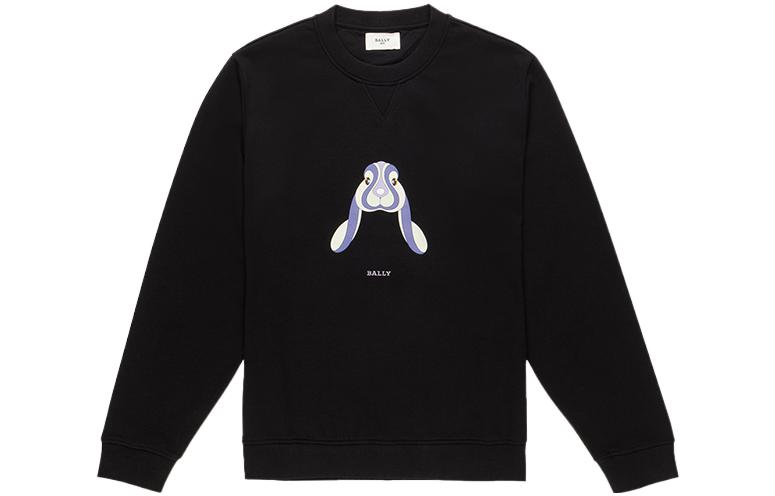 BALLY SS23 Cartoon Print Pullover Sweatshirt Black 6303872