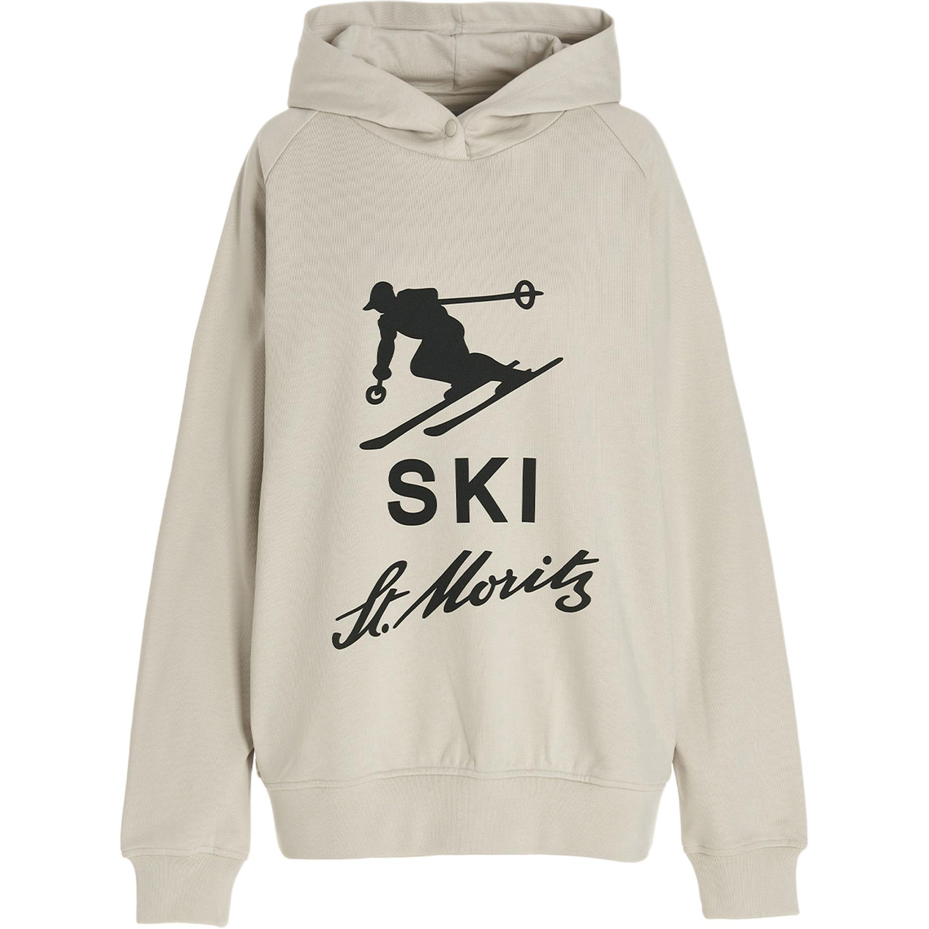 BALLY SS23 Grey Ski Print Hoodie Unisex MCC00U-CO122-U897