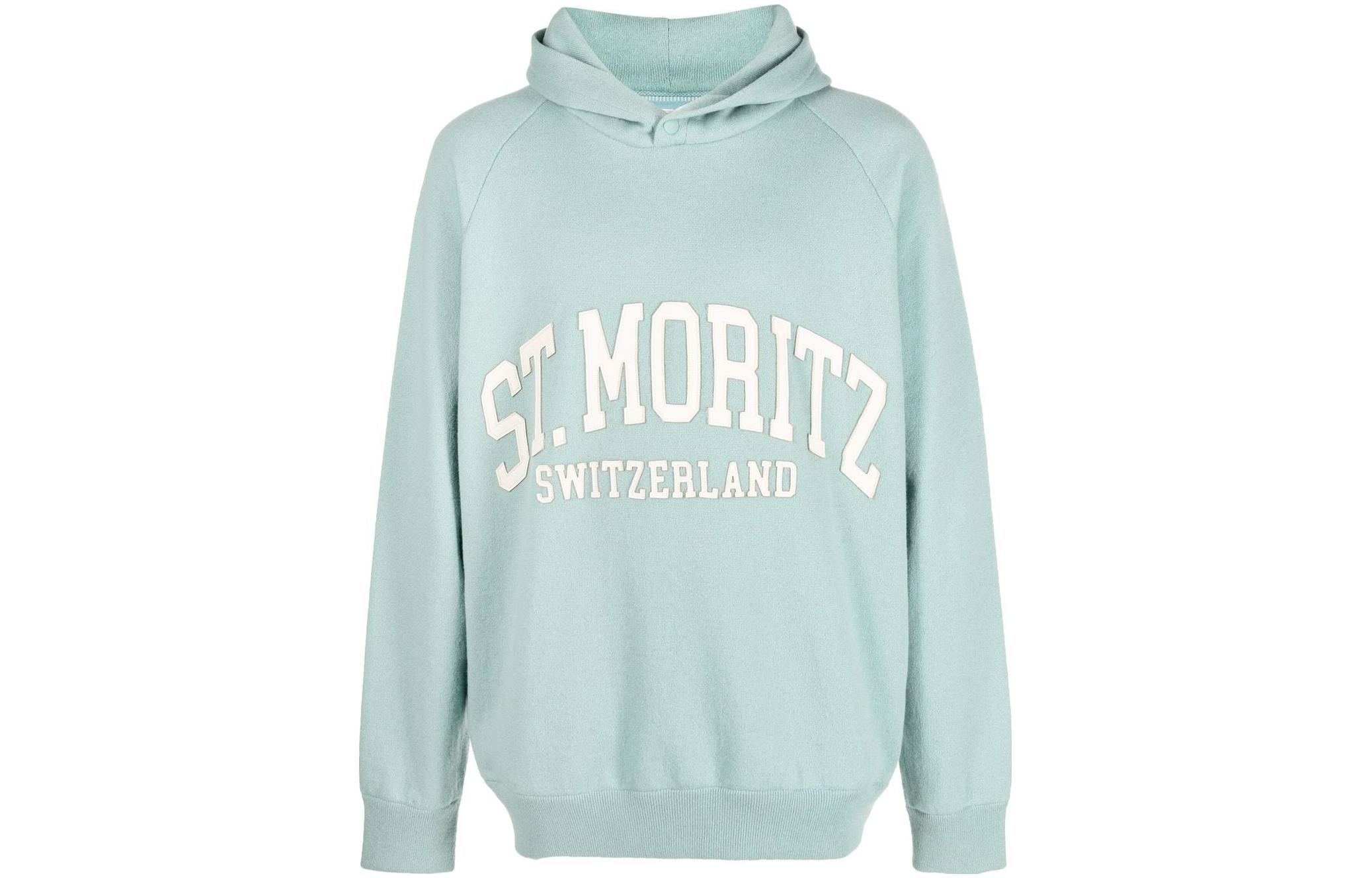 BALLY SS23 Light Blue Logo Print Hoodie 6302890