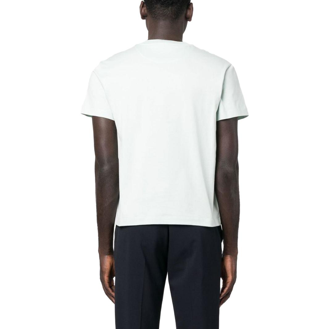 Shop BALLY SS23 Logo Cetakan Kemeja-T Lengan Pendek Biru Muda Fesyen. 6303684CO018