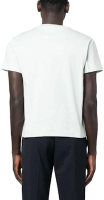 BALLY SS23 Logo Cetakan Kemeja-T Lengan Pendek Biru Muda Fesyen. 6303684CO018 Shop BALLY SS23 Logo Cetakan Kemeja-T Lengan Pendek Biru Muda Fesyen. 6303684CO018