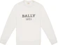 Order BALLY SS23 Logo Print White Long Sleeve Sweatshirt for Men 6303048