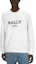 Shop BALLY SS23 Logo Print White Long Sleeve Sweatshirt for Men 6303048