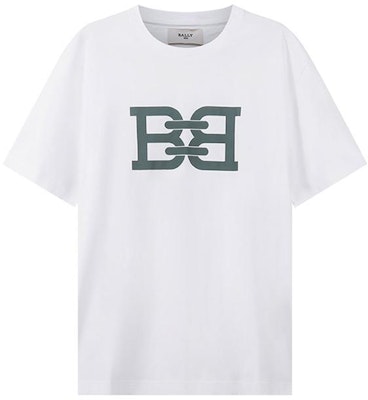 BALLY SS23 メンズ ロゴプリント半袖Tシャツ - ホワイト 6302924 Buy BALLY SS23 メンズ ロゴプリント半袖Tシャツ - ホワイト 6302924