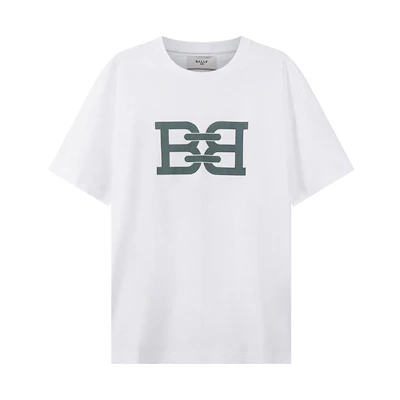 BALLY SS23 Logo Printed Short Sleeve T-Shirt for Men - White 6302924