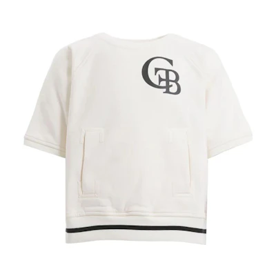 BALLY SS23 White Crewneck Sweatshirt with Letter Embroidery Design M5BAA42F