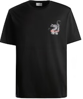 BALLY SS24 Black Crewneck Tee with Animal Letter Print. 6307034 BALLY SS24 Black Crewneck Tee with Animal Letter Print. 6307034