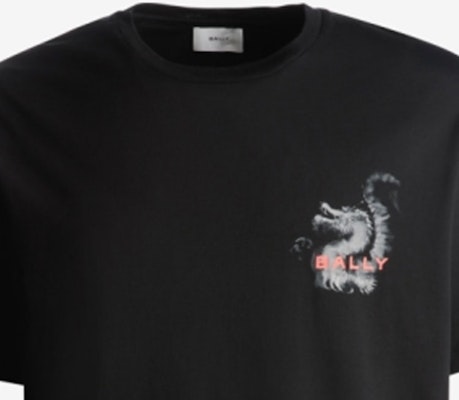 BALLY SS24 黑色圓領T恤 動物字母圖案設計 6307034 Shop BALLY SS24 黑色圓領T恤 動物字母圖案設計 6307034