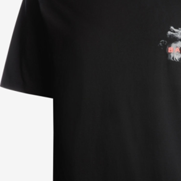 Purchase BALLY SS24 黑色圓領T恤 動物字母圖案設計 6307034