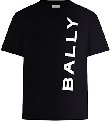BALLY SS24 黑色字母印花圆领休闲T恤。 6306482 Buy BALLY SS24 黑色字母印花圆领休闲T恤。 6306482
