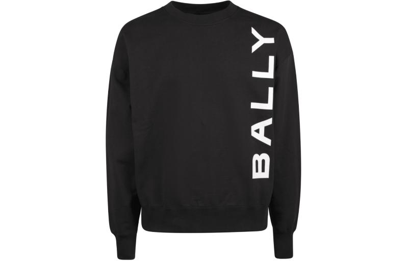 Order BALLY SS24 黑色印花圆领针织长袖休闲毛衣。 6306688