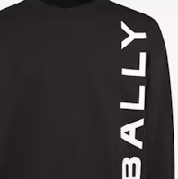 Purchase BALLY SS24 Baju Sejuk Hitam Logo Cetak Leher Bulat Lengan Panjang Kasual. 6306688