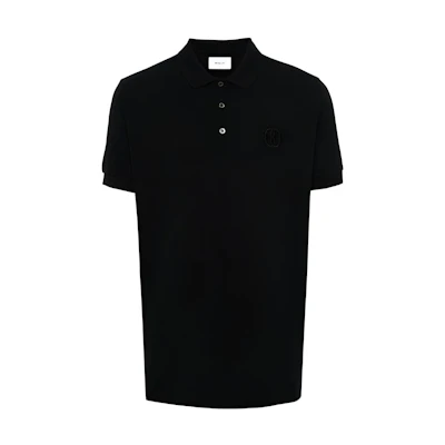 BALLY SS24 Black Solid Button Loose Fit Short Sleeve Polo Shirt. MJE03ICO228U901