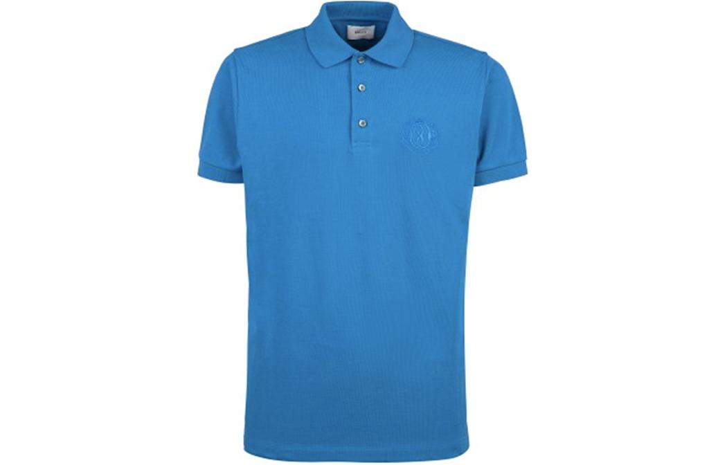 Order BALLY SS24 藍色標誌刺繡鈕扣短袖 Polo 衫 6306405-U577