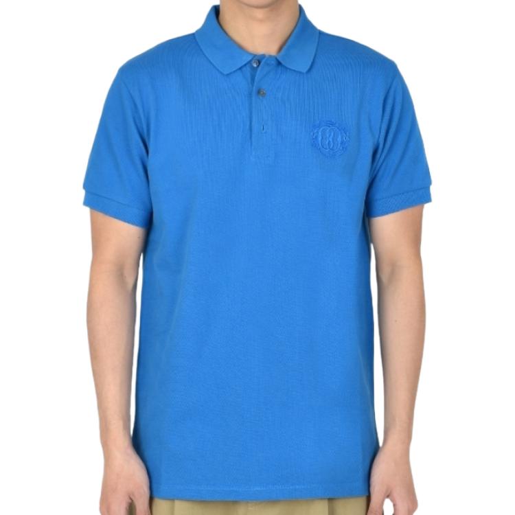 Lookbook BALLY SS24 藍色標誌刺繡鈕扣短袖 Polo 衫 6306405-U577