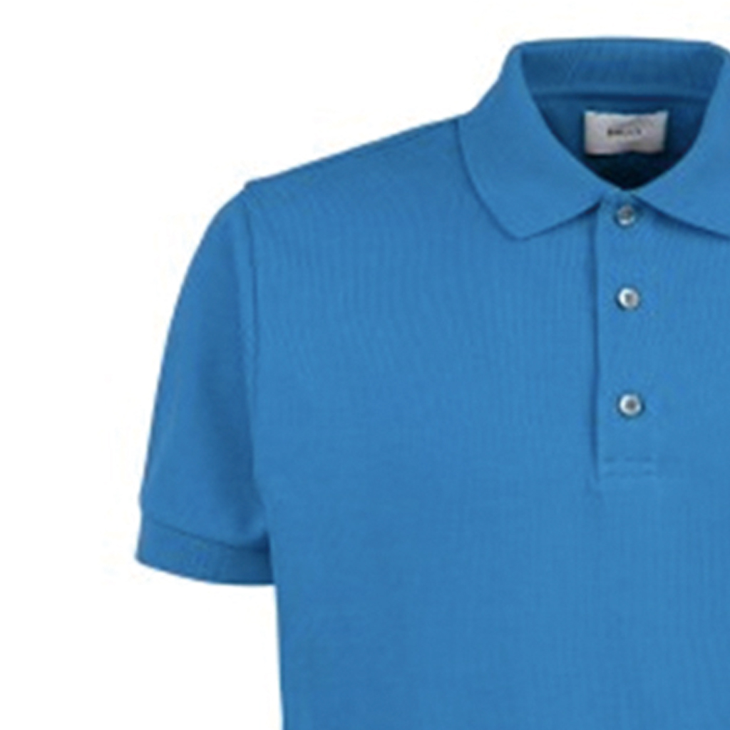 Details for BALLY SS24 藍色標誌刺繡鈕扣短袖 Polo 衫 6306405-U577