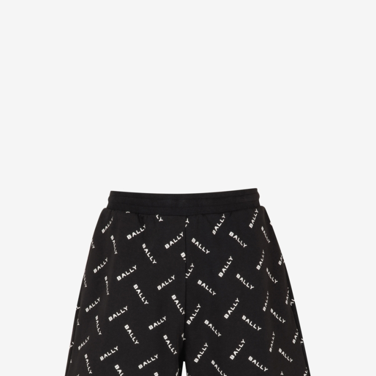 Sizing バリー SS24 ブルーロゴプリント エラスティックウエストカジュアルショーツ. 6306484