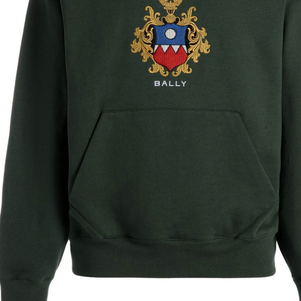Purchase BALLY SS24 Hoodie Lengan Panjang Hijau Cetak Huruf Sweatshirt Kasual. MJE065CO227