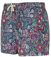 Shop BALLY SS24 Shorts de Natación Azul Marino con Estampado Floral y Cintura Ajustable. 6307318